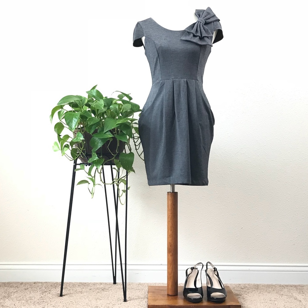 Charlotte Russe Gray Pencil Dress Size S